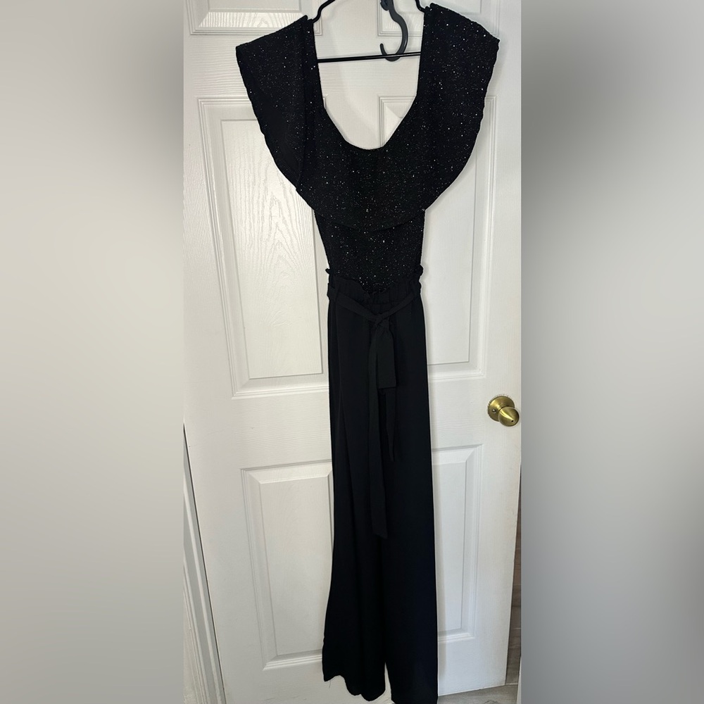 Black and Silver Sparkle jumpsuit